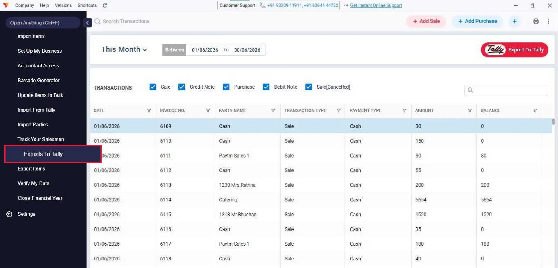 Access the Export Utility