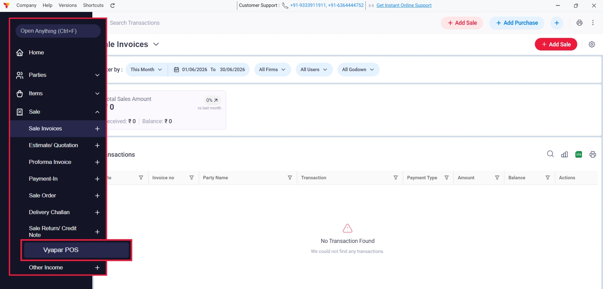 Open Vyapar POS