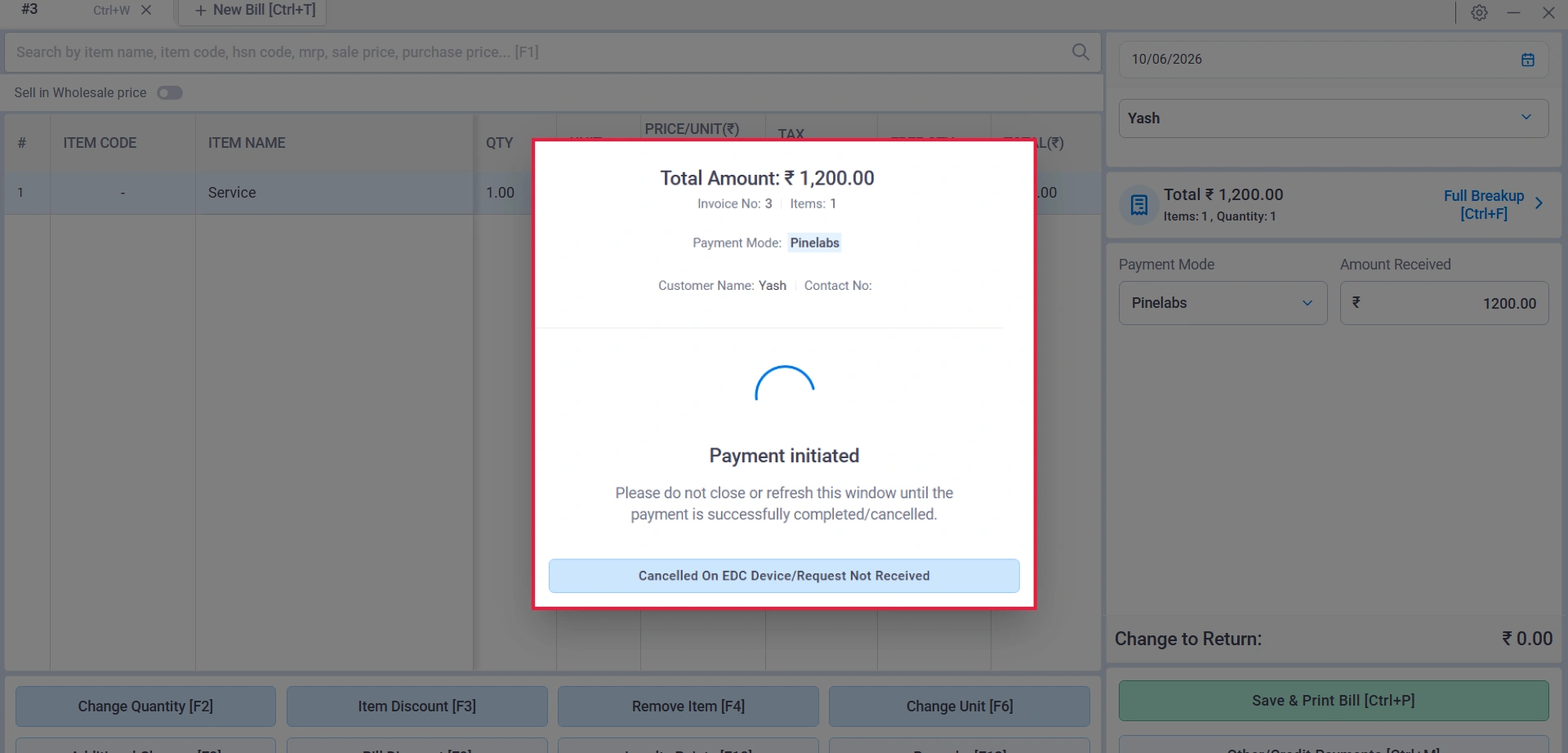 Collect the Payment