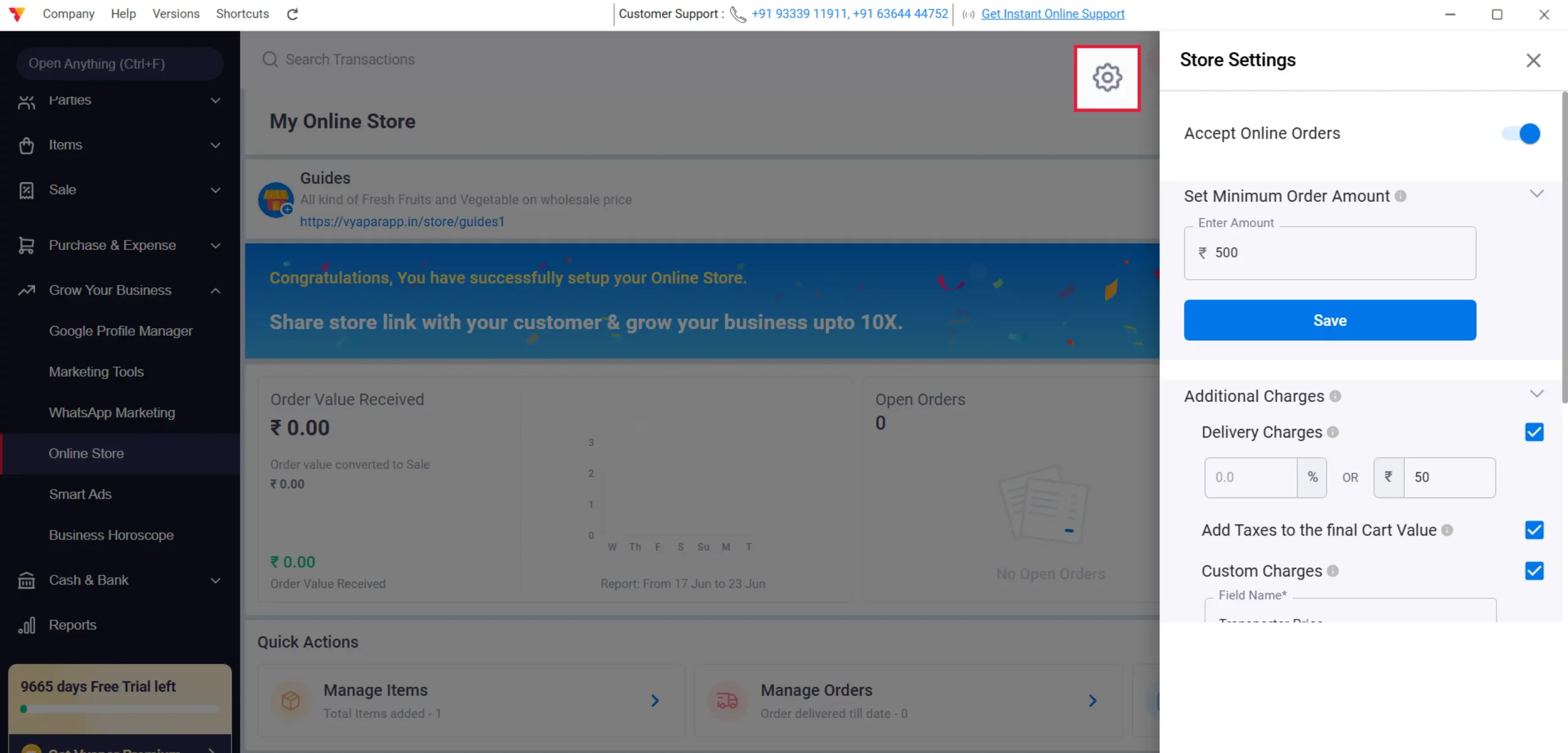 Configure Store Settings