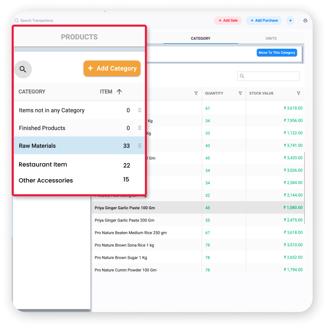 Manage inventory across different department