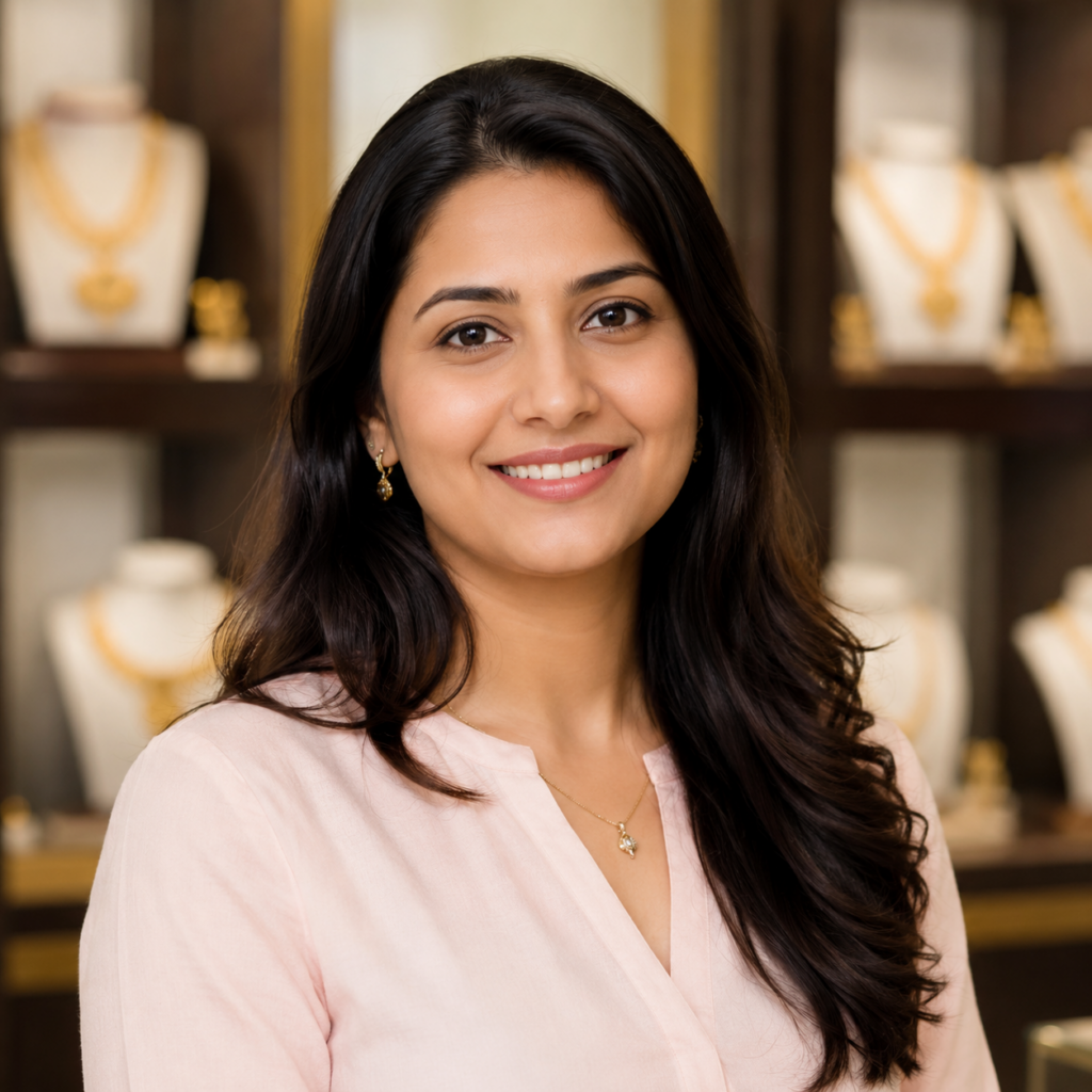 Namhita Mahesh, jewellery shop owner using Vyapar Jewellery Billing Software