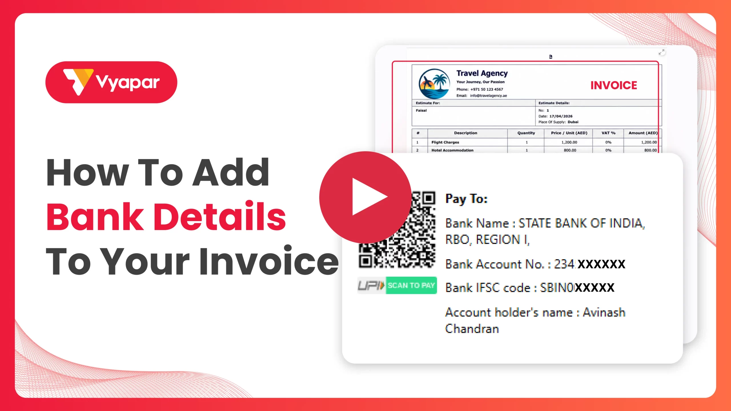 Add Bank Details on Invoice
