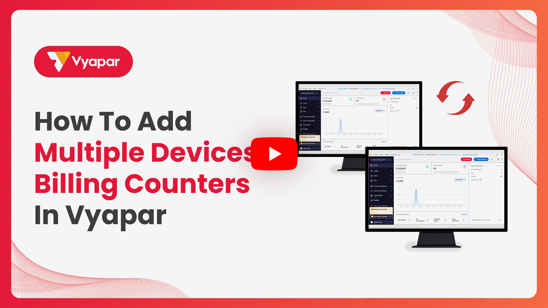 Use Vyapar App on Multiple Billing Counters and Devices