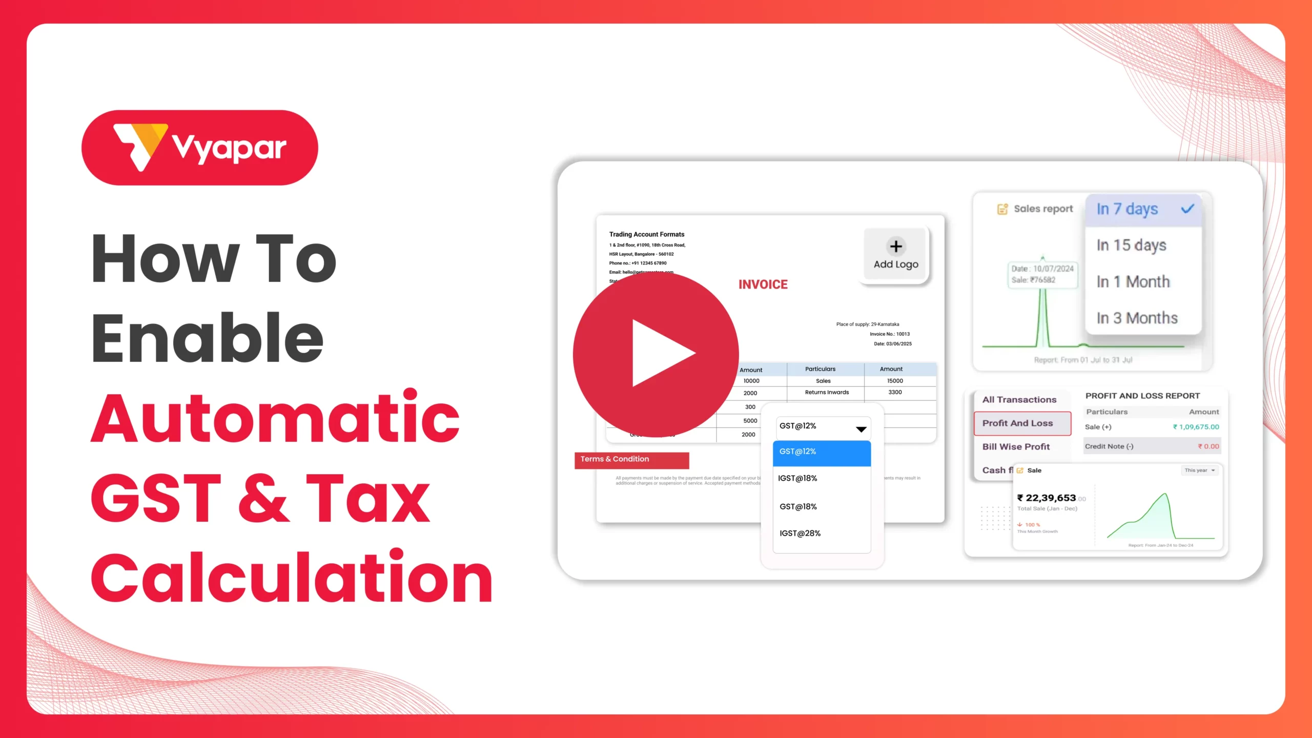 Automatic GST and Tax Calculation in Vyapar