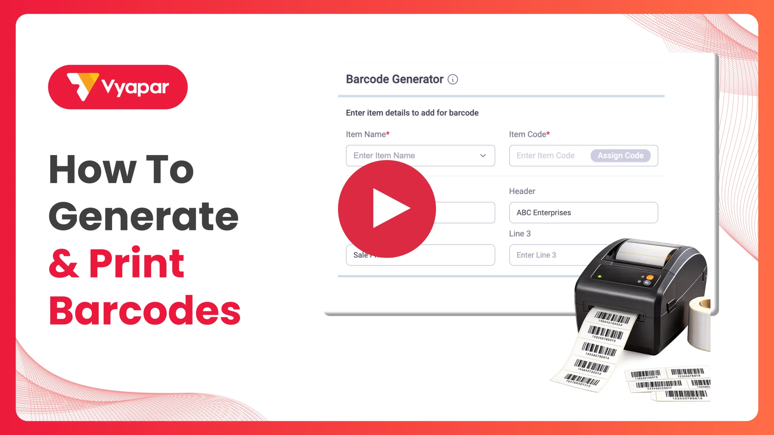 Generate and Print Barcodes