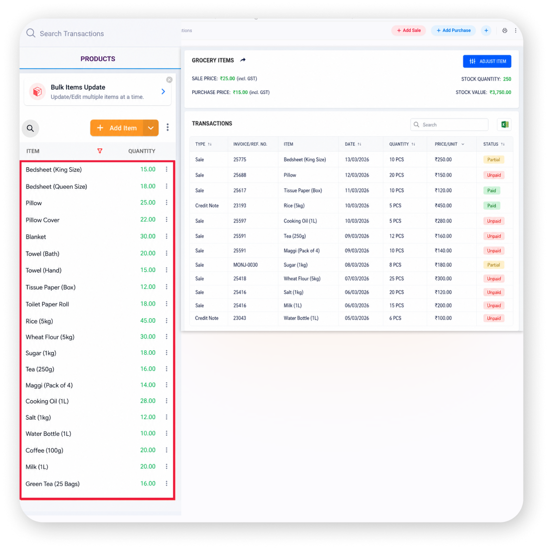 Real time inventory tracking