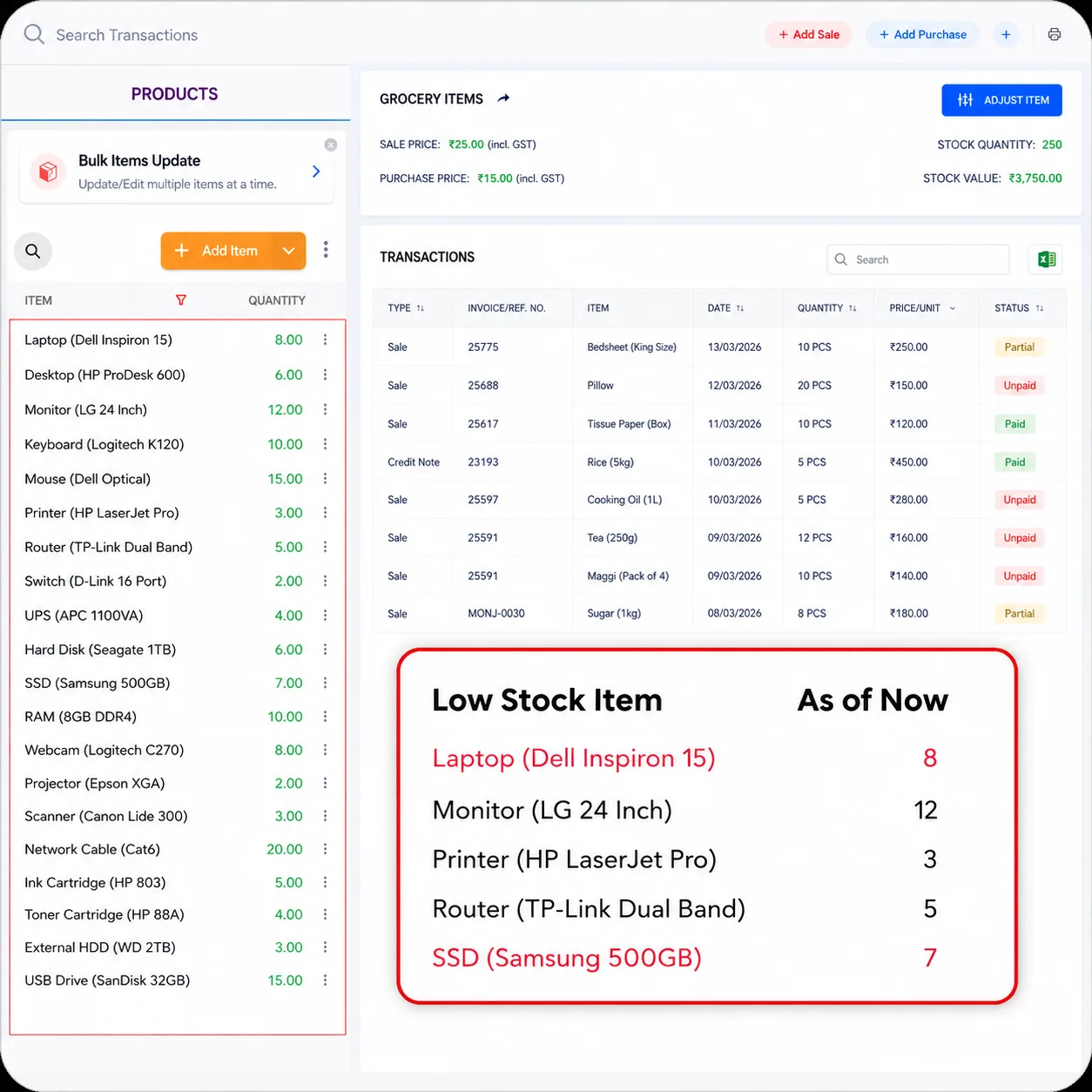 Never Miss a Restocking Opportunity with Low Stock Alerts