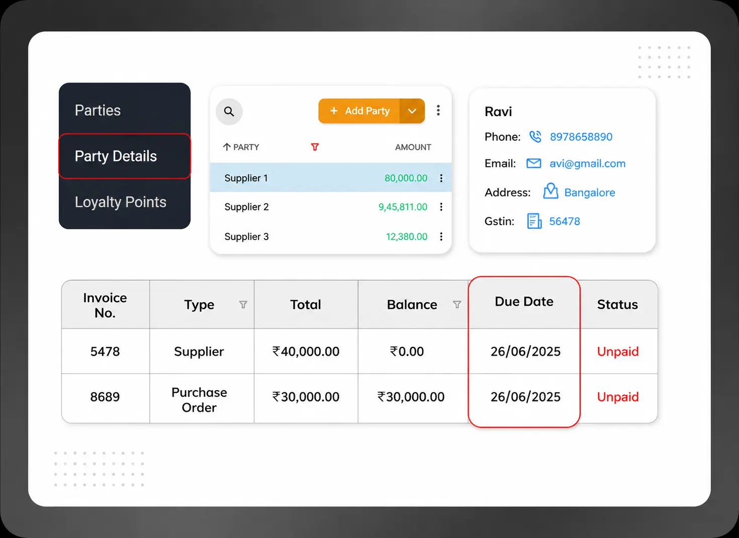 purchase order and vendor management