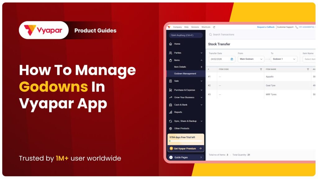 How to Add and Manage Godowns in Vyapar Inventory Management Software