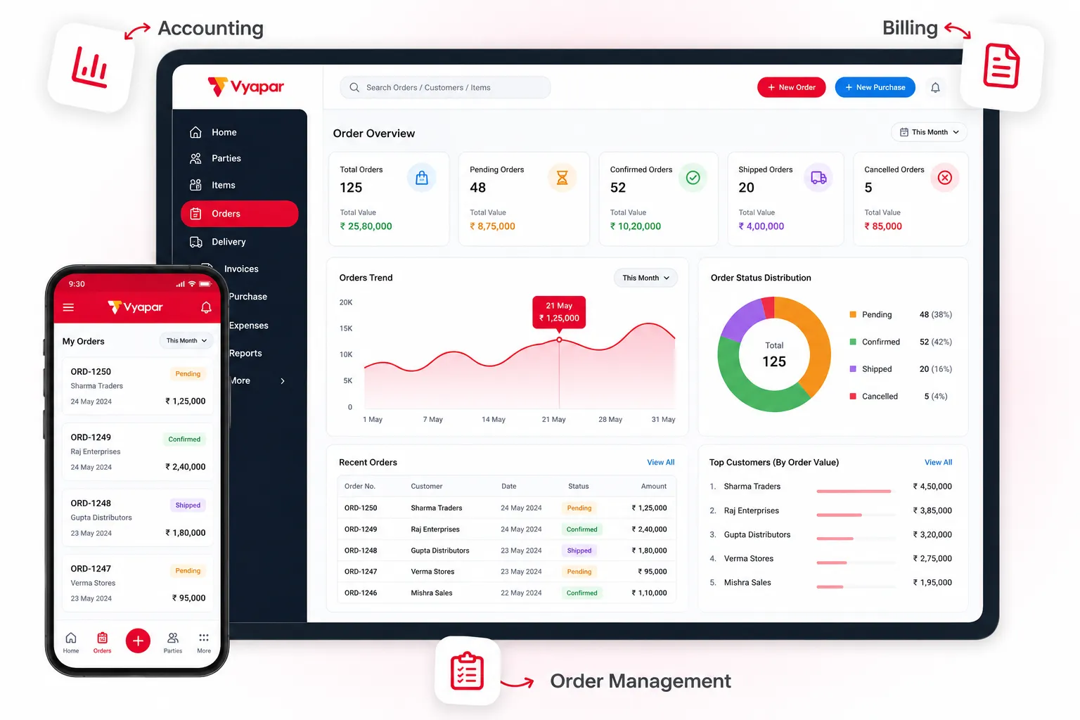 Order Management Software - Vyapar