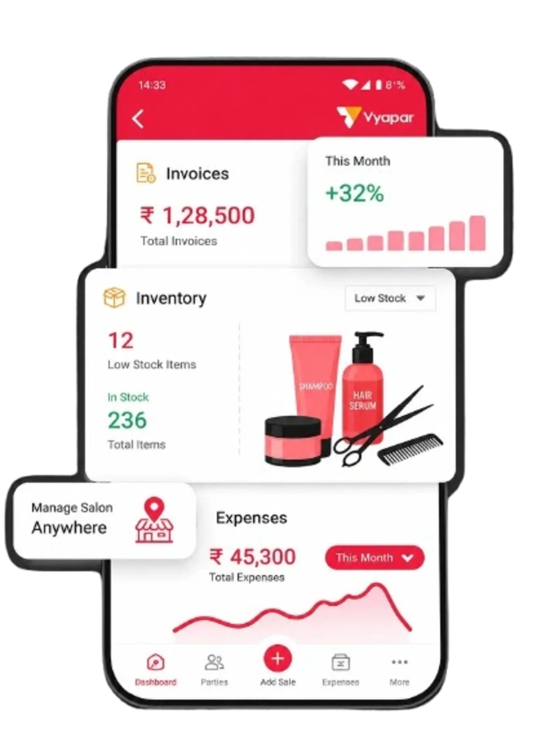Salon billing mobile app