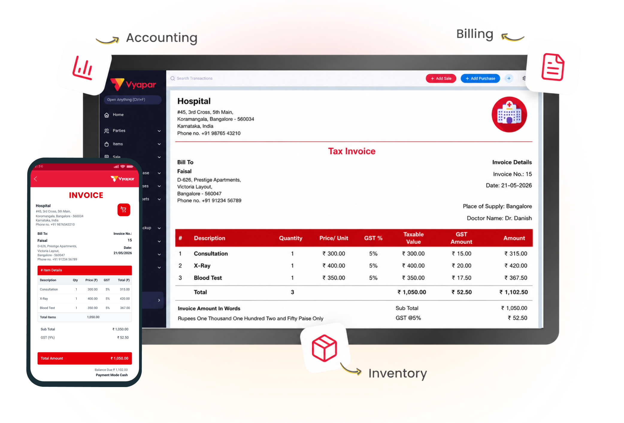 Hospital billing Software