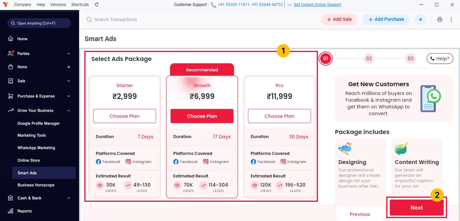 Choose an Ad Package