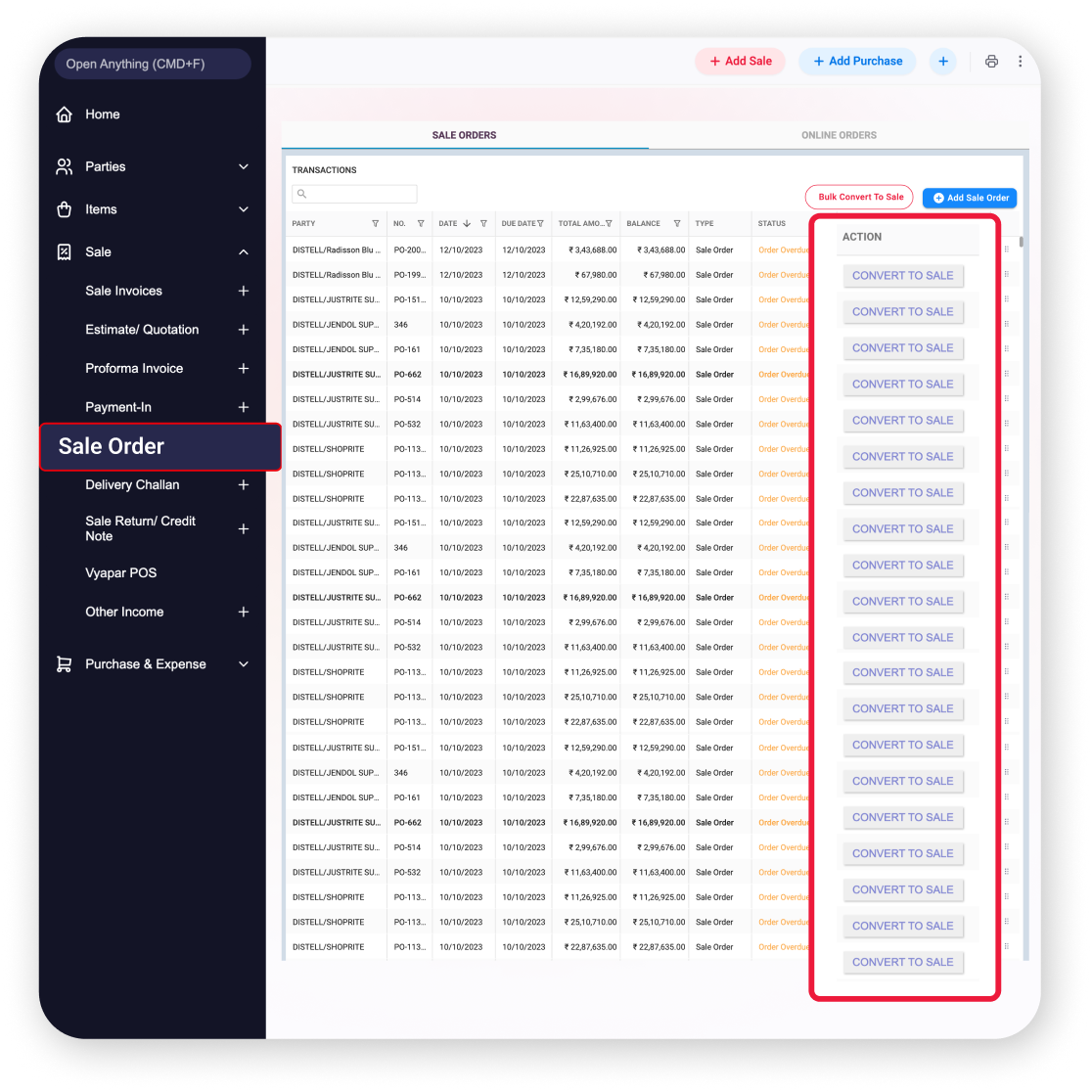 Convert Quotations & Orders into Invoices