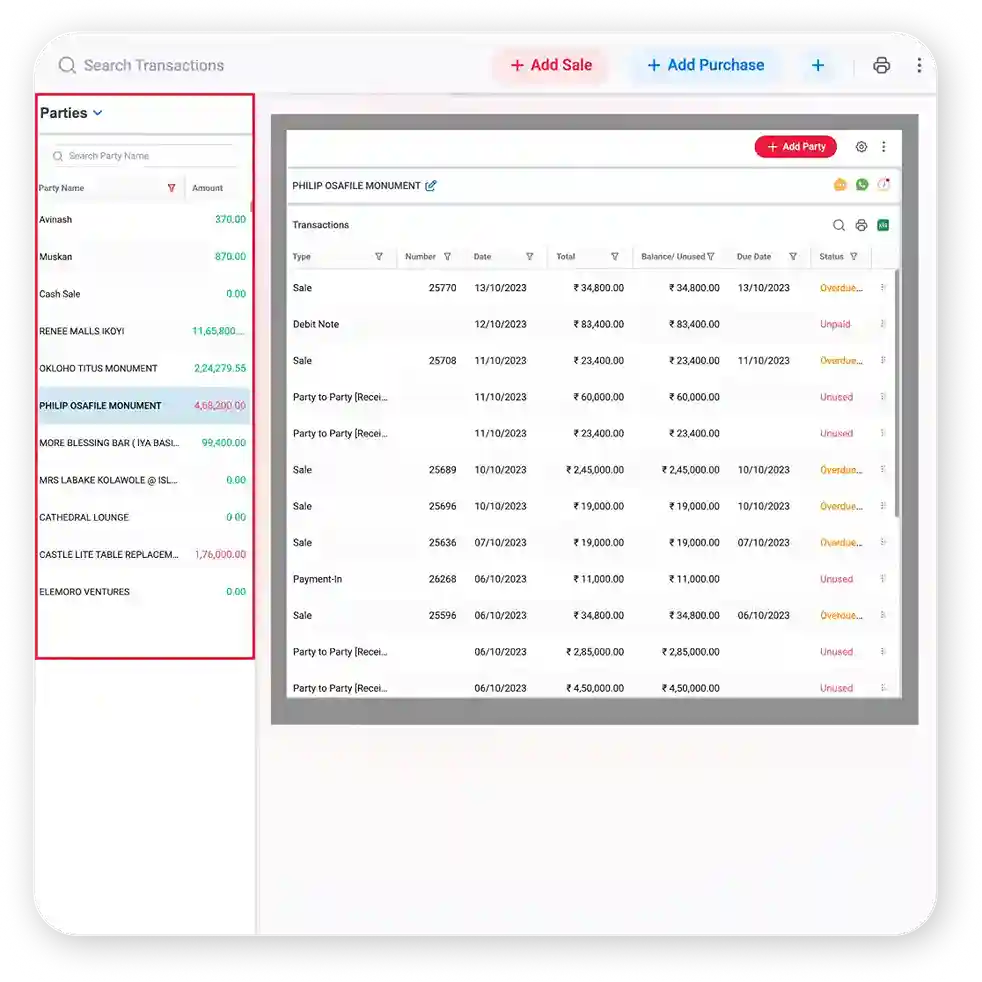 Account receivable and payable
